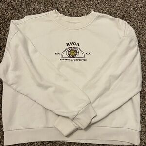 RVCA Cream Sweatshirt with Graphic Design